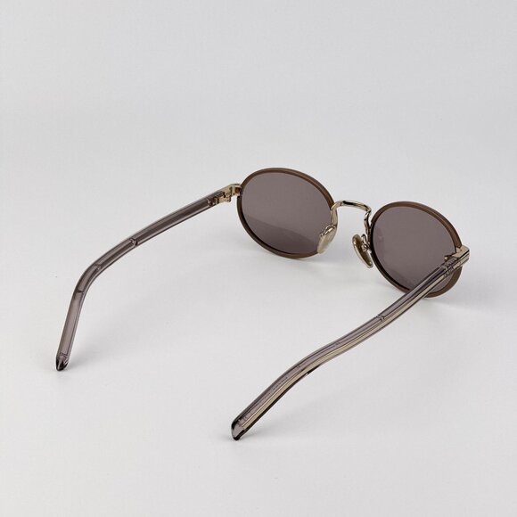 Prada PRB56S Oval Sunglasses – Pecan Frame Purple Brown Lenses | Model 24E20I main image 5